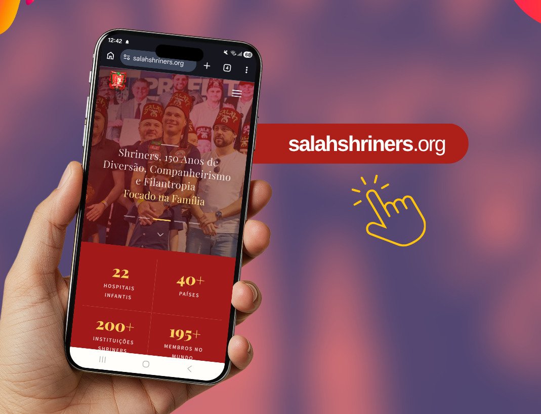 Salah Shriners lança novo site com estrutura moderna e navegação simplificada